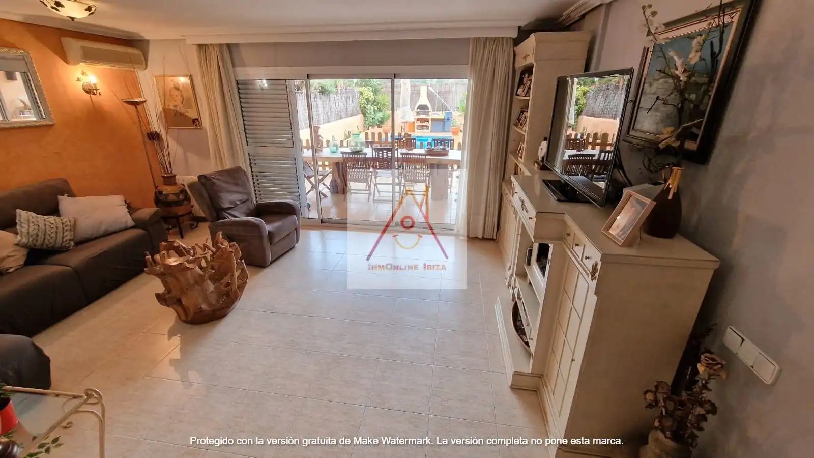 Living room of Detached homes for rent in Eivissa  with Air Conditioner, Terrace and Swimming Pool