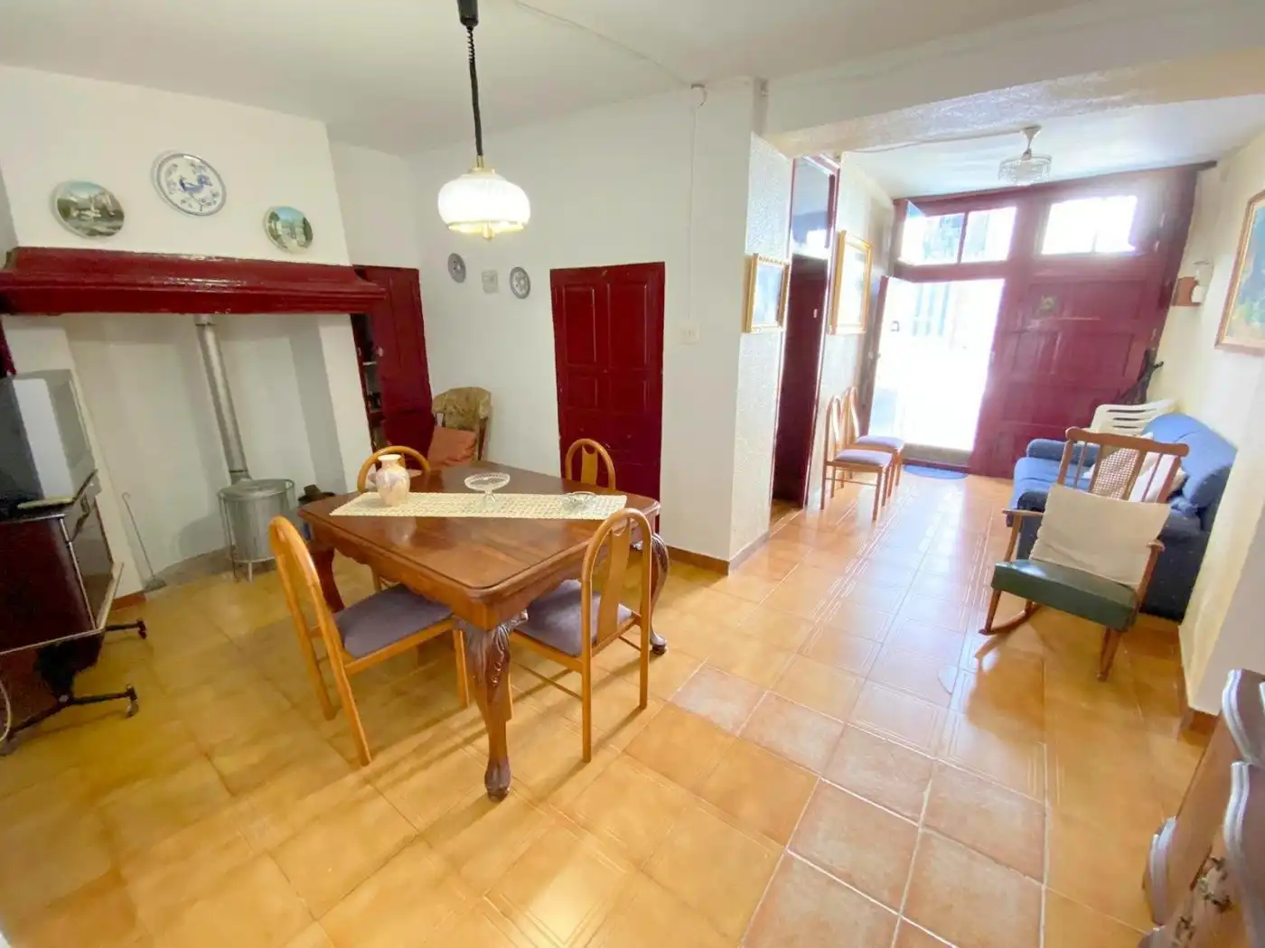 Dining room of Houses for sale in La Font de la Figuera  with Heating, Terrace and Storage room