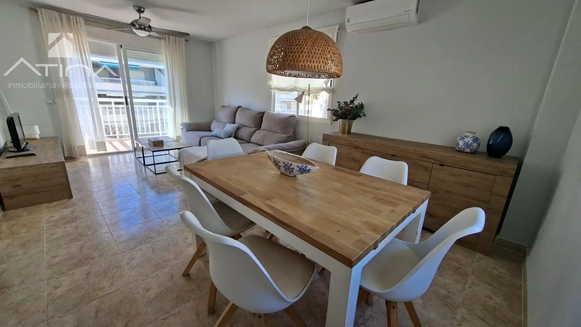 Dining room of Apartments for sale in Daimús  with Air Conditioner, Heating and Terrace