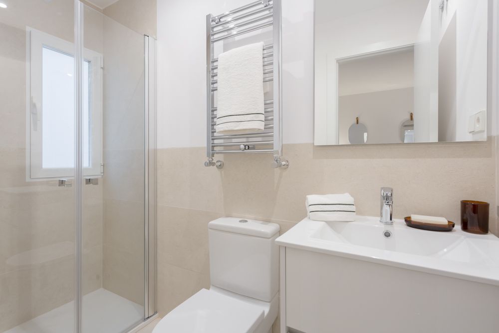 Bathroom of Flat to rent in Alcobendas  with Air Conditioner, Furnished and Pets allowed