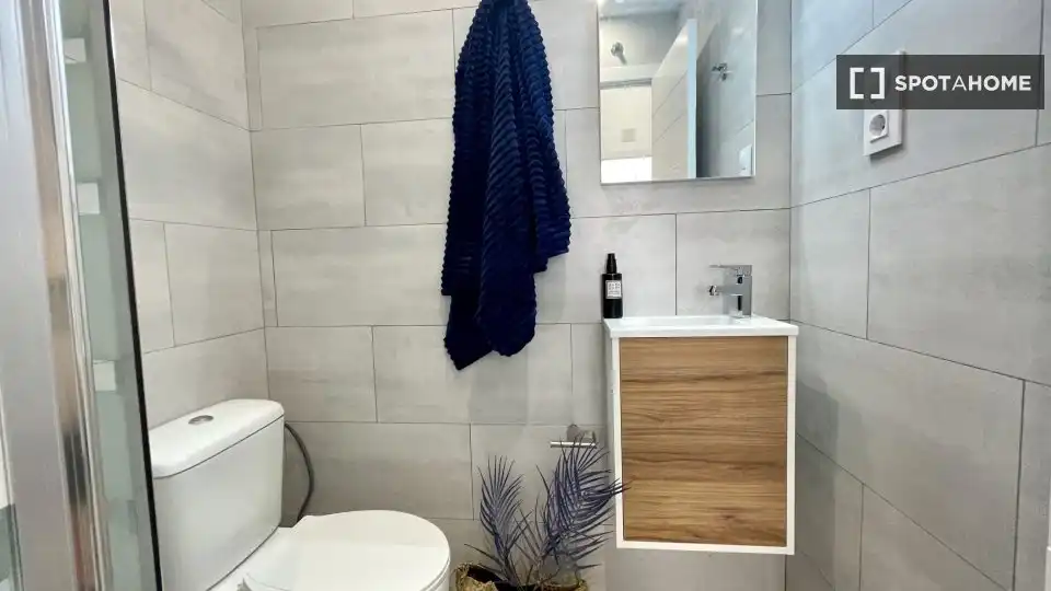 Bathroom of Flat for share in Madrid  with Air Conditioner, Heating and Terrace