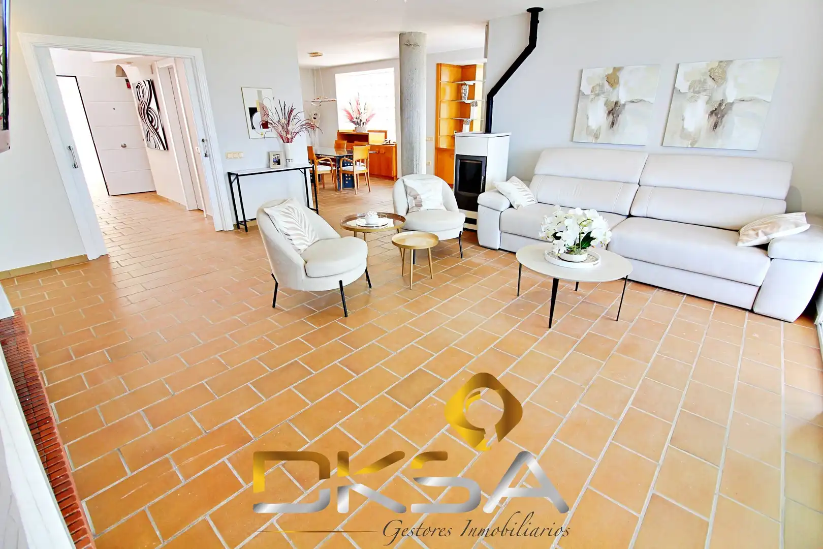 Sala de estar de Casa o chalet en venta en Oropesa del Mar / Orpesa con Calefacción, Jardín privado y Terraza