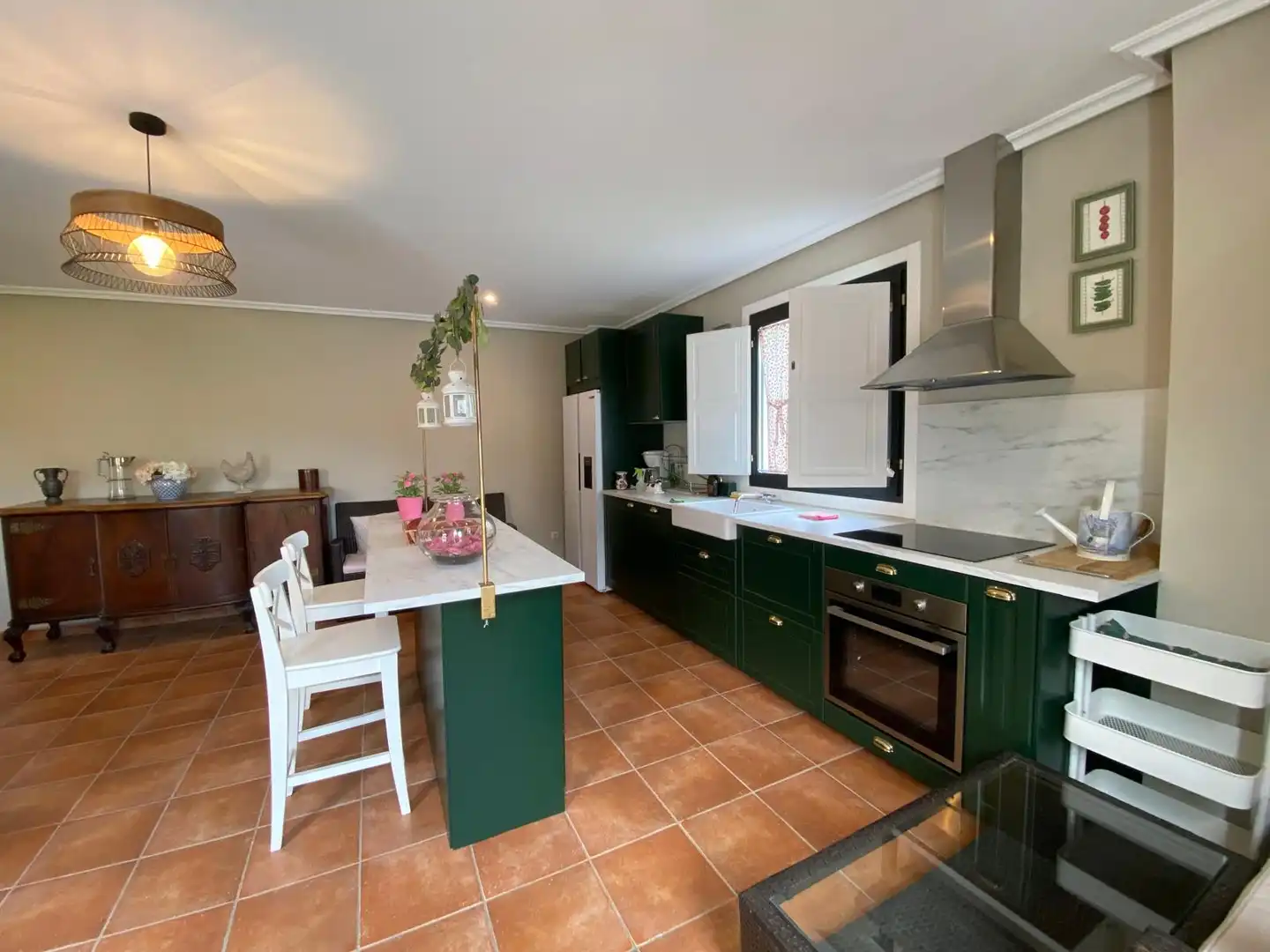 Cocina de Casa o chalet en venta en Leiro con Calefacción, Jardín privado y Parquet