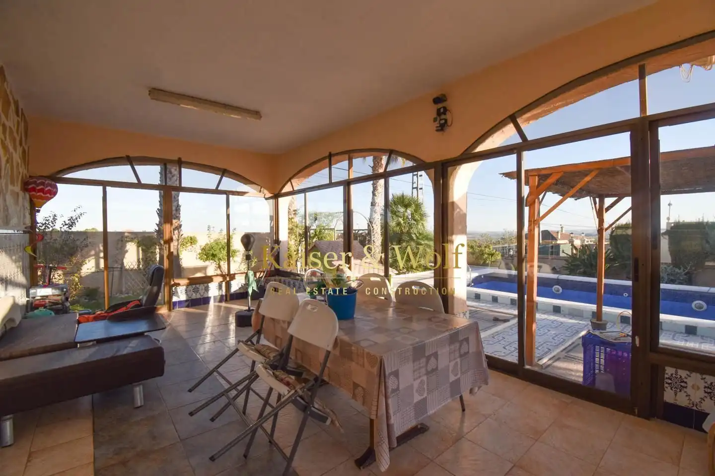 Terrassa de Casa o xalet en venda en Albatera amb Aire condicionat, Piscina i Moblat