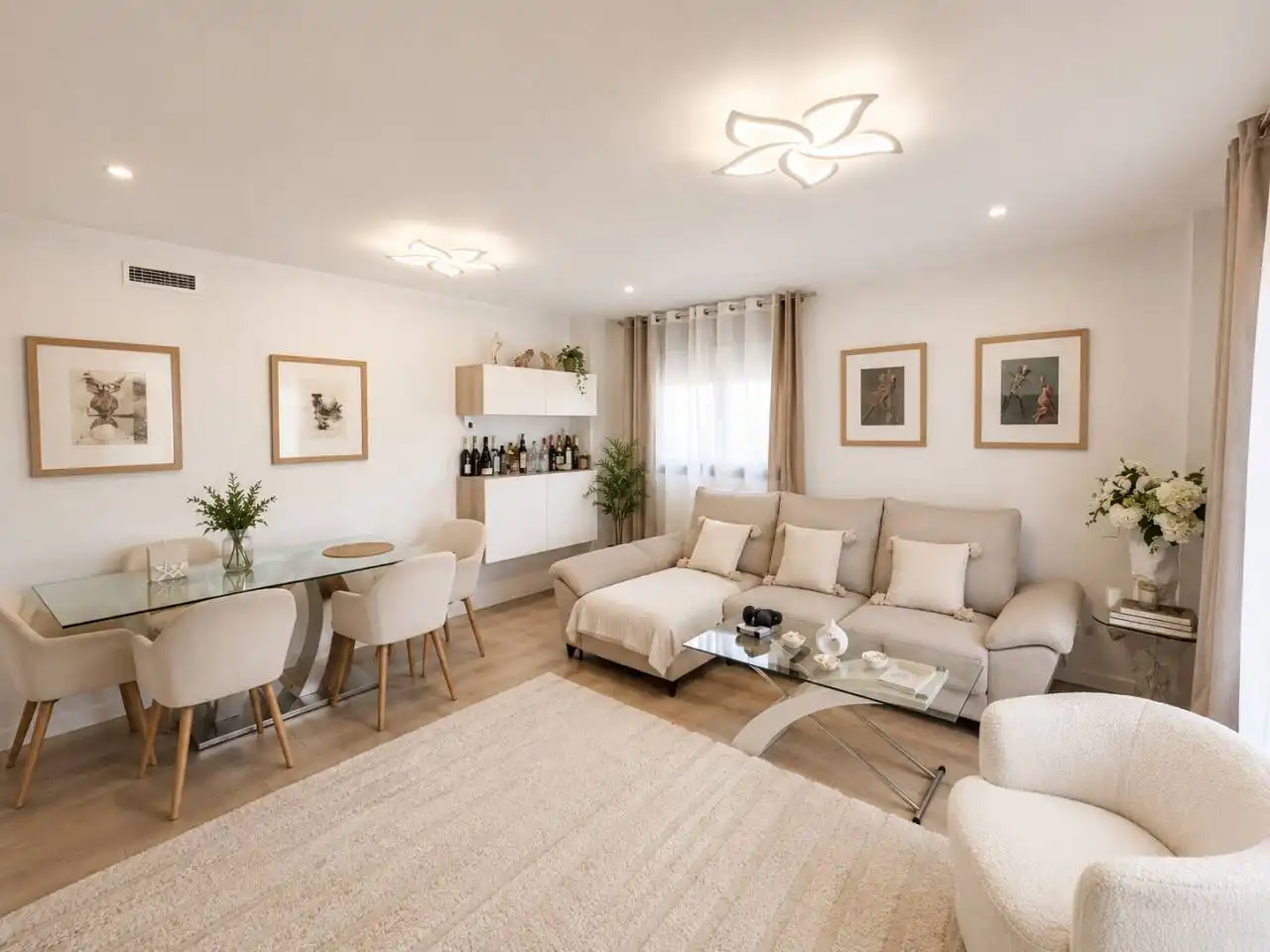 Sala de estar de Piso en venta en Sant Adrià de Besòs con Aire acondicionado, Calefacción y Parquet