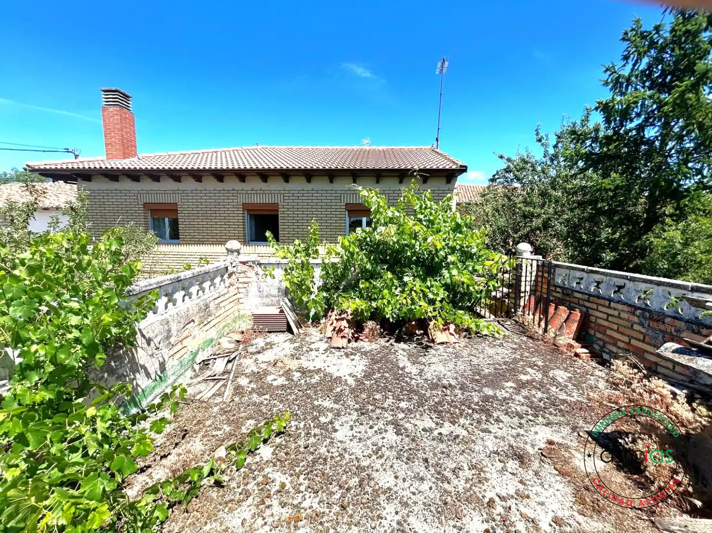 Vista exterior de Casa o xalet en venda en Villazanzo de Valderaduey amb Jardí privat, Terrassa i Moblat