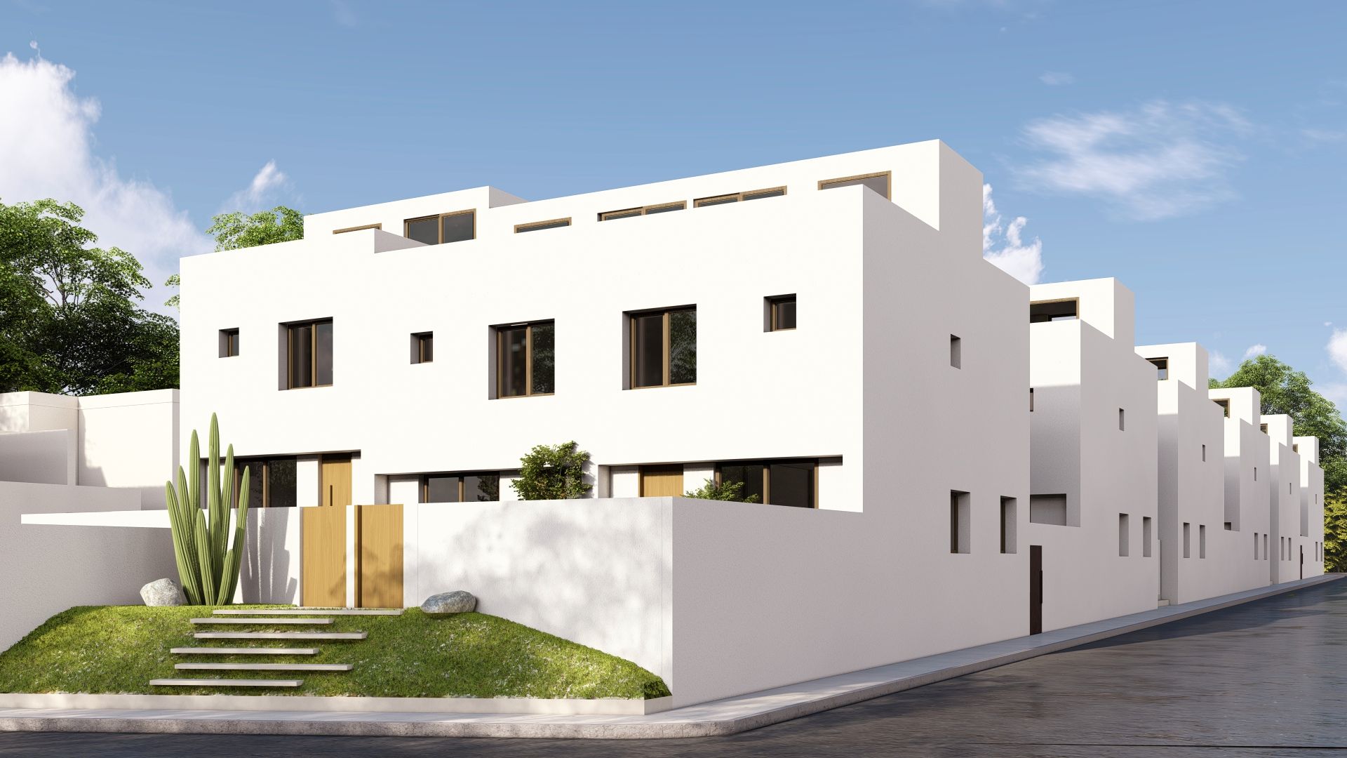 Vista exterior de Casa adosada en venta en Els Poblets con Aire acondicionado, Terraza y Trastero