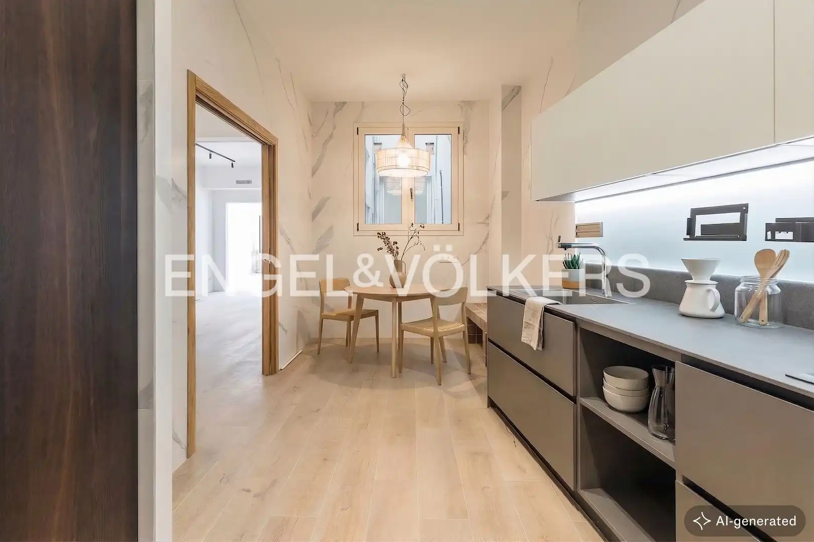 Comedor de Piso de alquiler en Barcelona con Aire acondicionado, Calefacción y Parquet