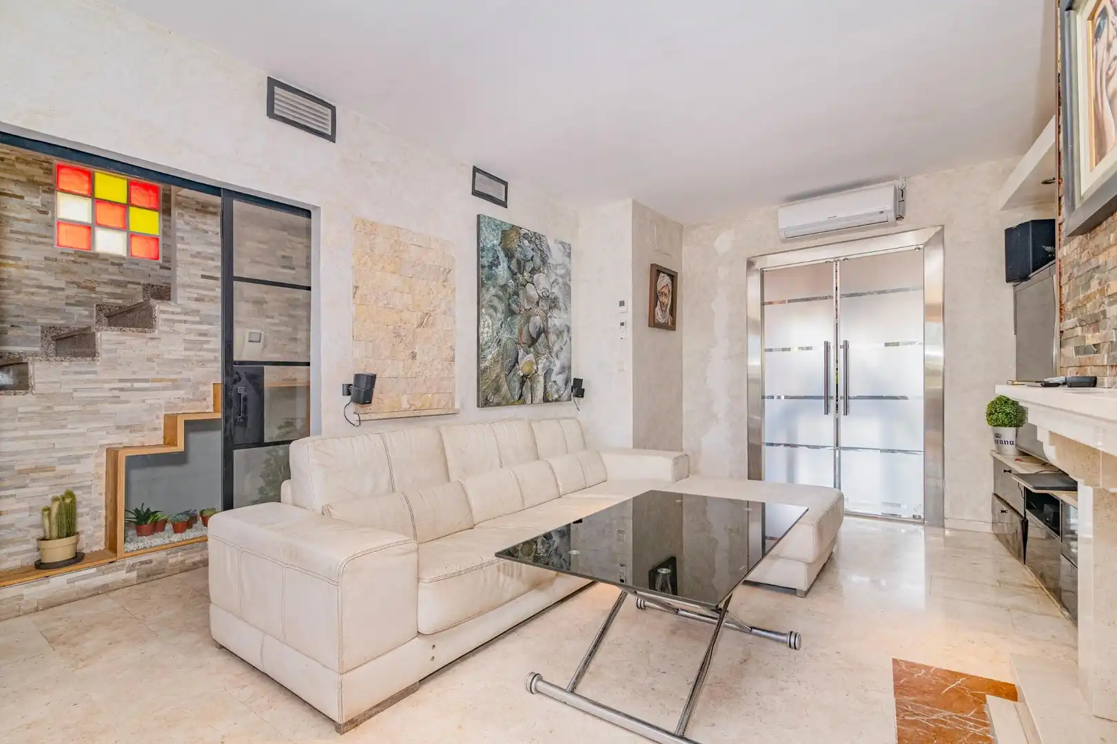 Sala de estar de Casa adosada en venta en Armilla con Aire acondicionado, Calefacción y Terraza