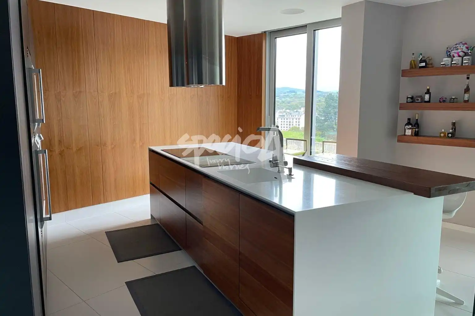 Cocina de Casa o chalet en venta en Sarria con Aire acondicionado, Jardín privado y Terraza