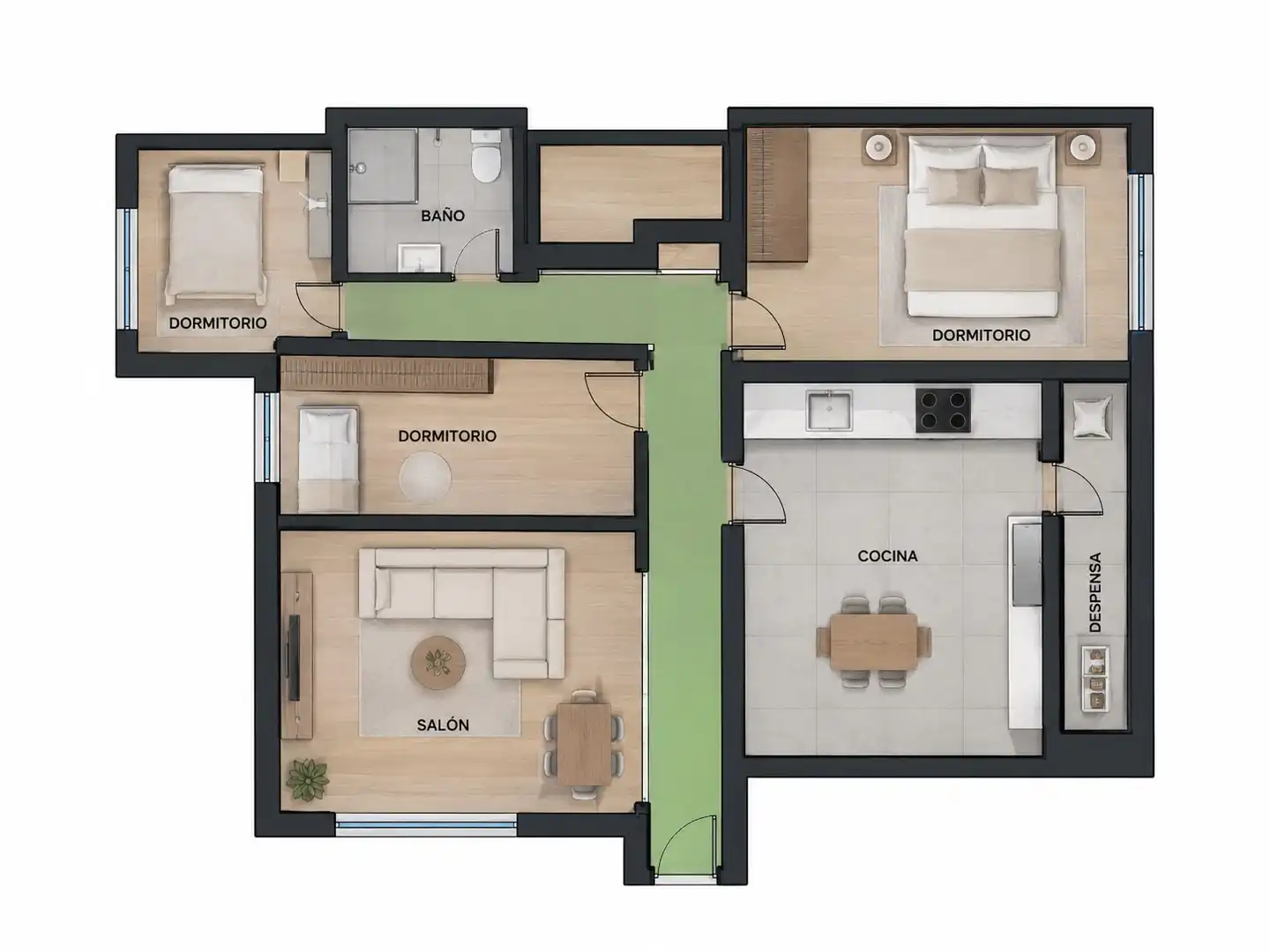 Appartamento con terrazza in vendita a Barrio San Juan, imagen 34