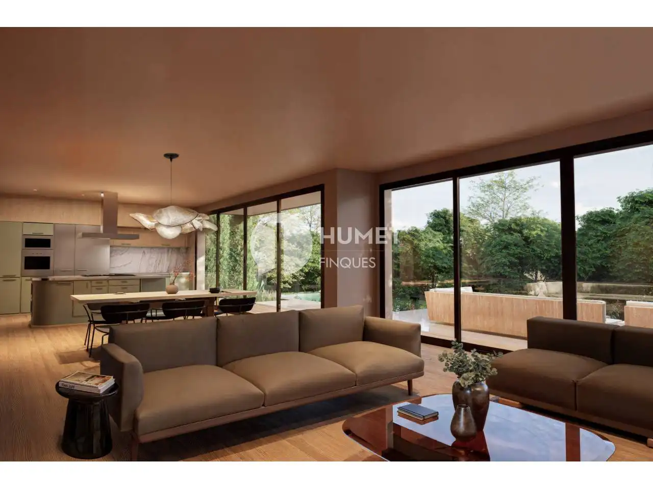 Sala d'estar de Casa o xalet en venda en Sant Cugat del Vallès amb Aire condicionat, Calefacció i Jardí privat