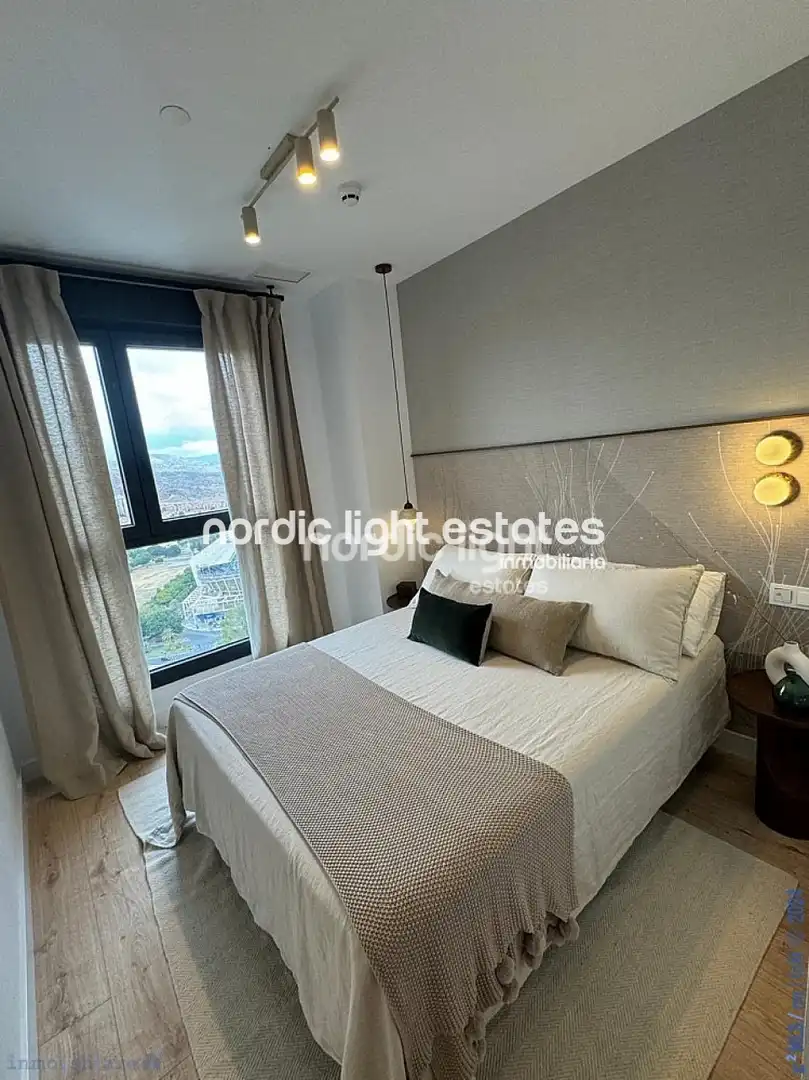 Schlafzimmer von Wohnung zum Verkauf in Málaga mit Klimaanlage, Terrasse und Schwimmbad