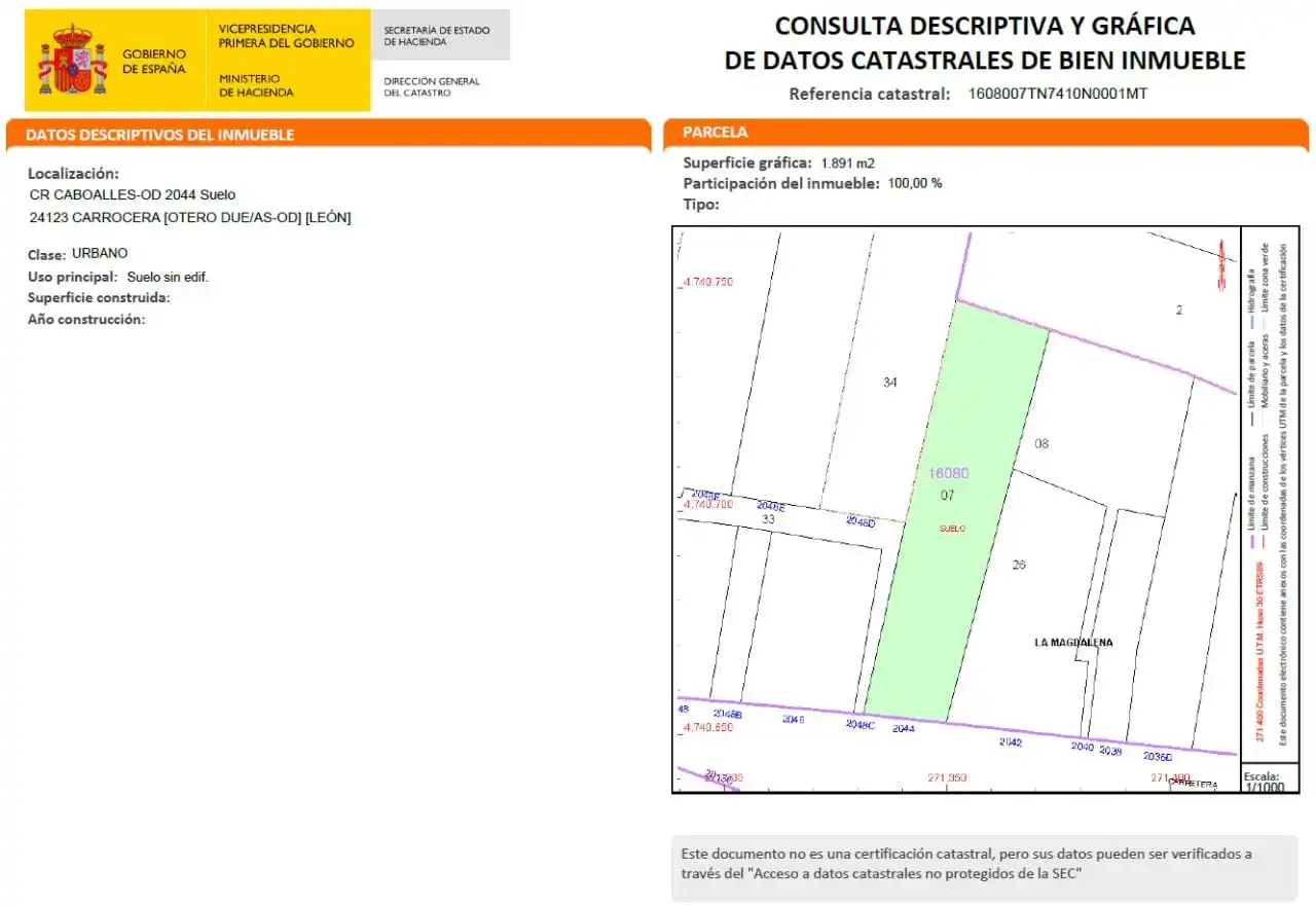 Residencial en venda en Carrocera