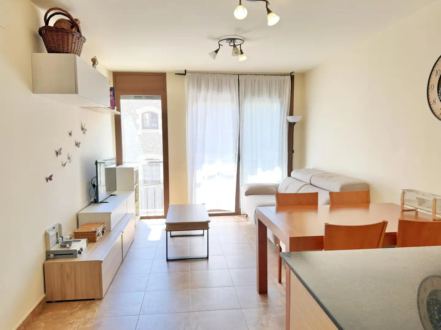 Wohnzimmer von Wohnung zum Verkauf in Guardiola de Berguedà mit Heizung und Ofen