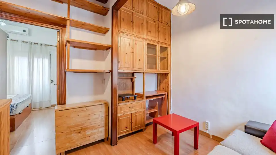 Bedroom of Study for share in Madrid  with Air Conditioner, Terrace and Furnished