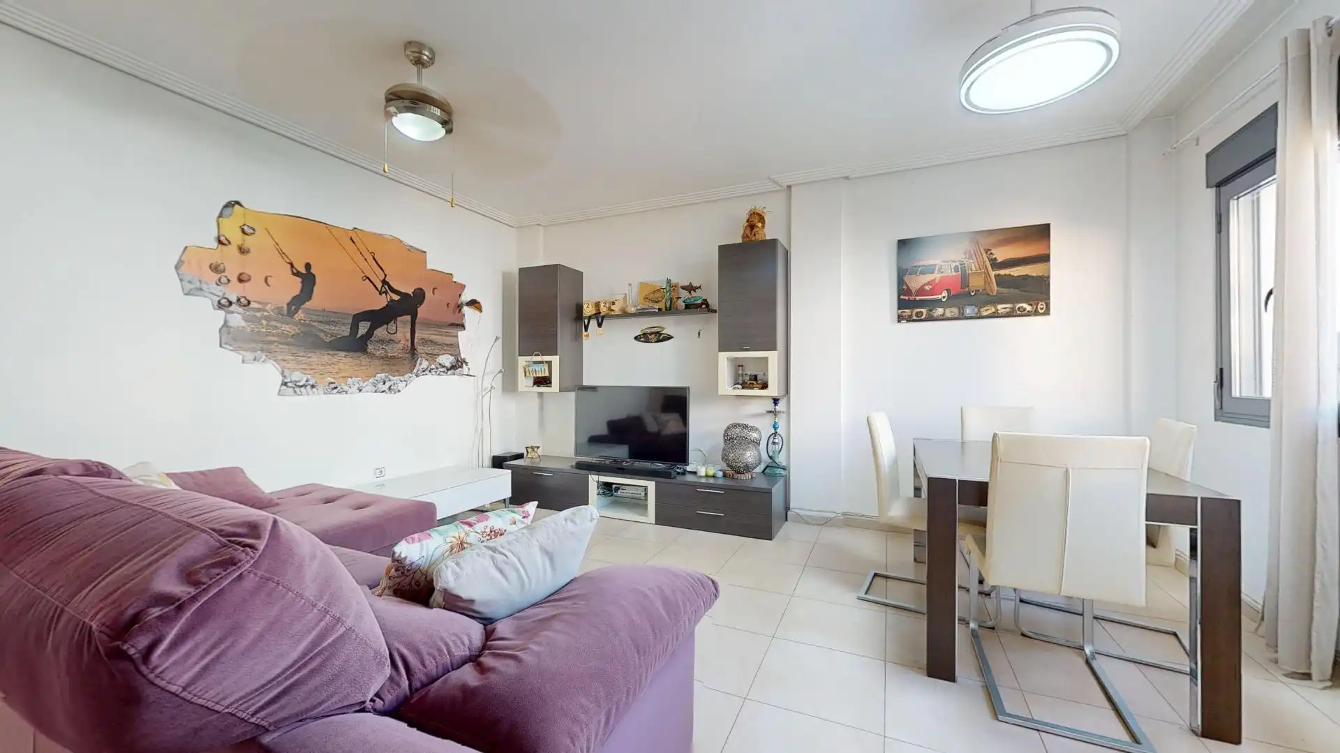 Sala de estar de Casa adosada en venta en San Javier con Aire acondicionado, Calefacción y Jardín privado