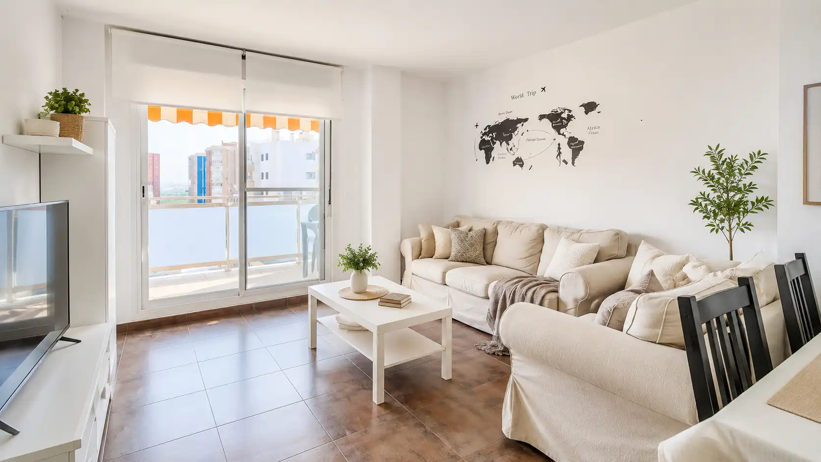 Sala de estar de Piso en venta en La Pobla de Farnals con Aire acondicionado, Jardín privado y Terraza