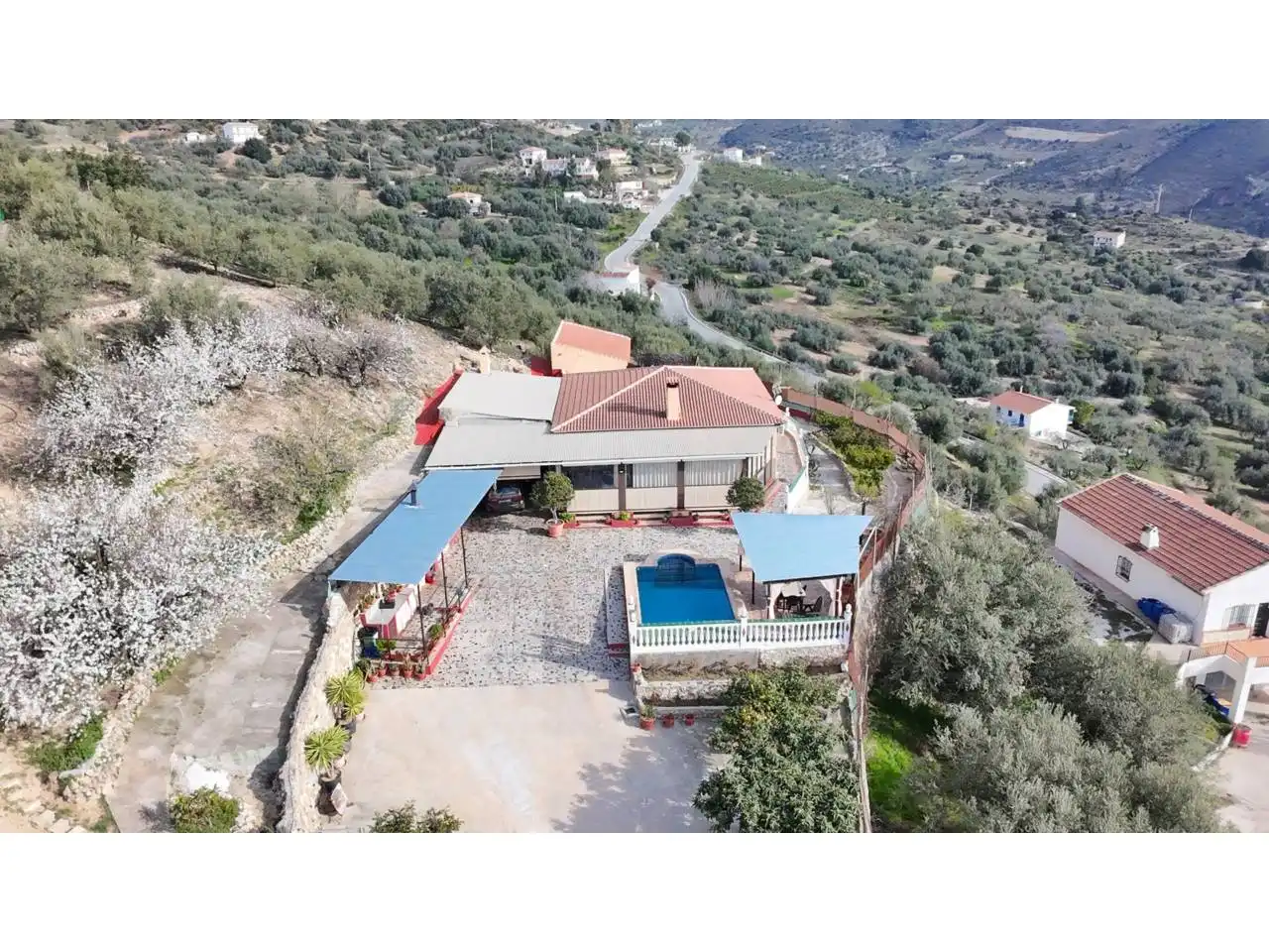 Vista exterior de Finca rústica en venta en Alcaucín con Terraza y Piscina