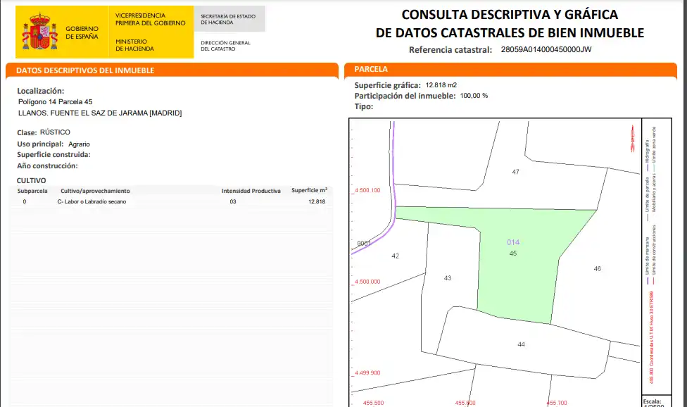 Terreny rústic en venda a Fuente El Saz de Jarama, imagen 5