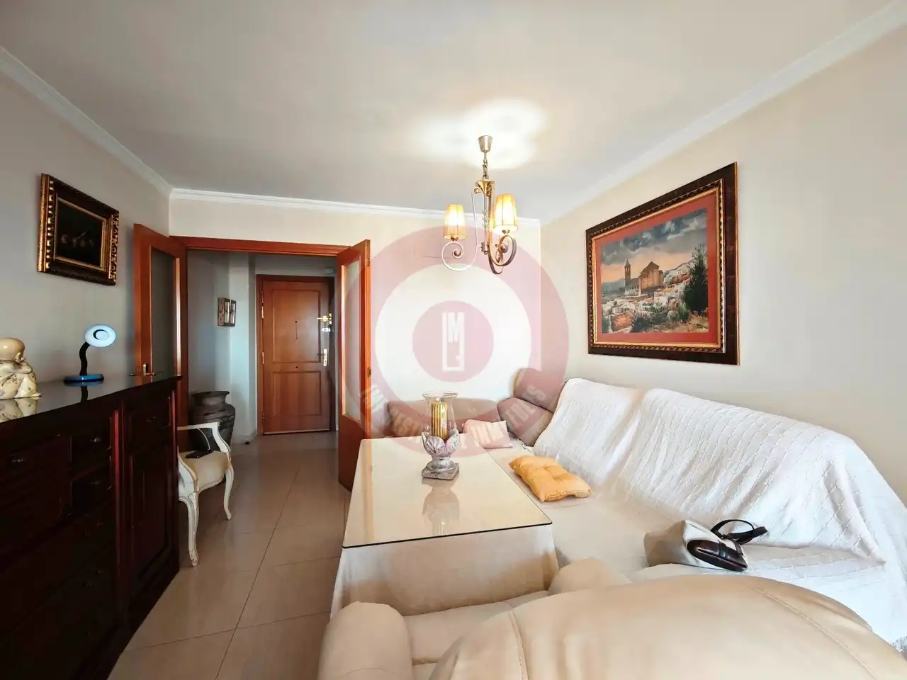 Wohnzimmer von Wohnung zum Verkauf in Algarrobo mit Klimaanlage, Terrasse und Gemeinschaftspool