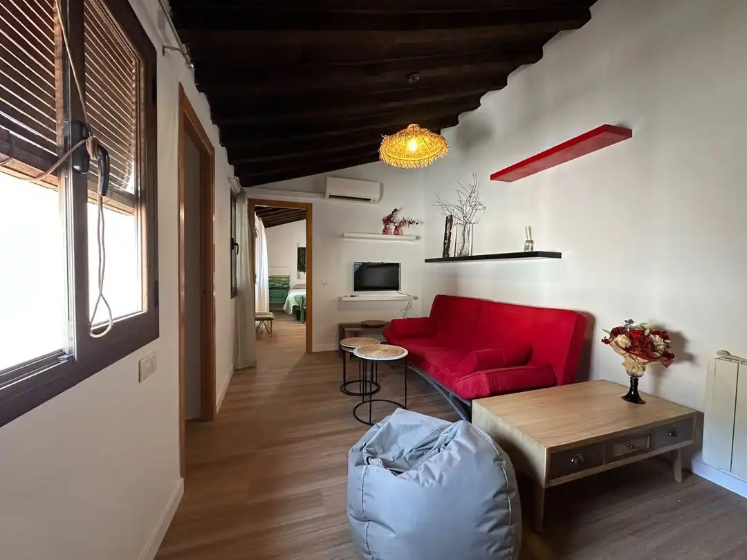 Sala d'estar de Pis de lloguer en Toledo amb Aire condicionat, Calefacció i Terrassa