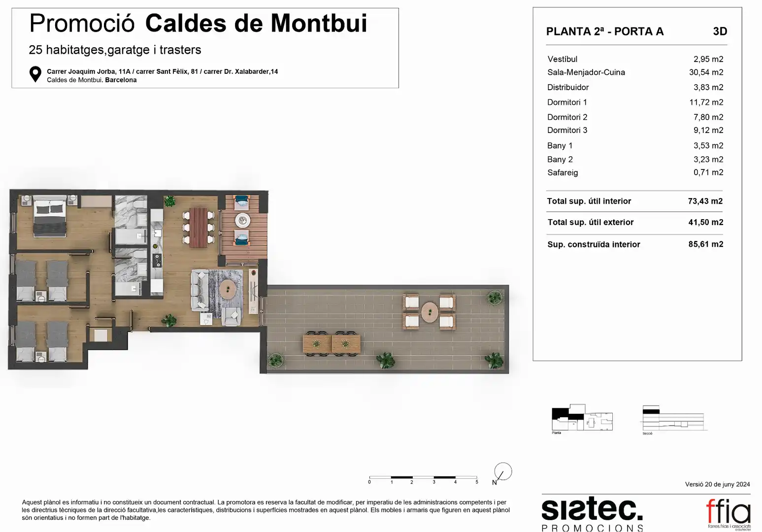 Piso de obra nueva con piscina en venta en Carrer Doctor Xalabarder 14
