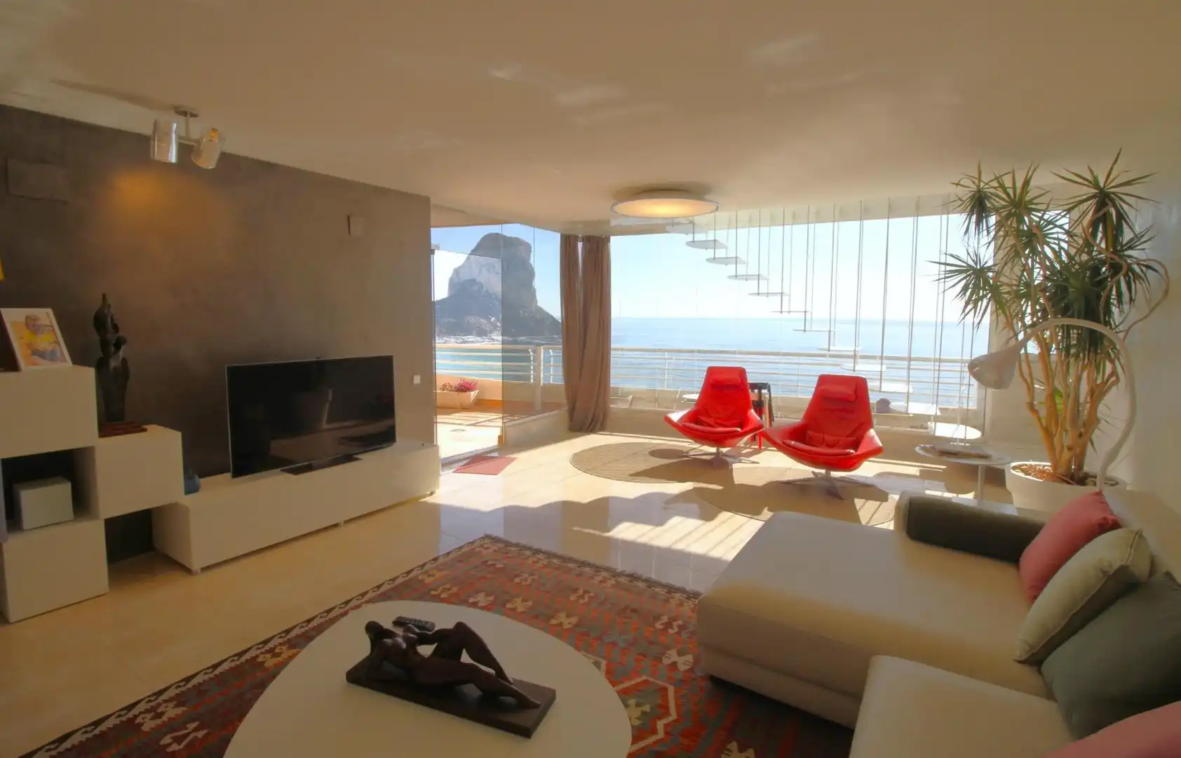 Living room of Apartments for sale in Calpe / Calp  with Air Conditioner, Heating and Private garden