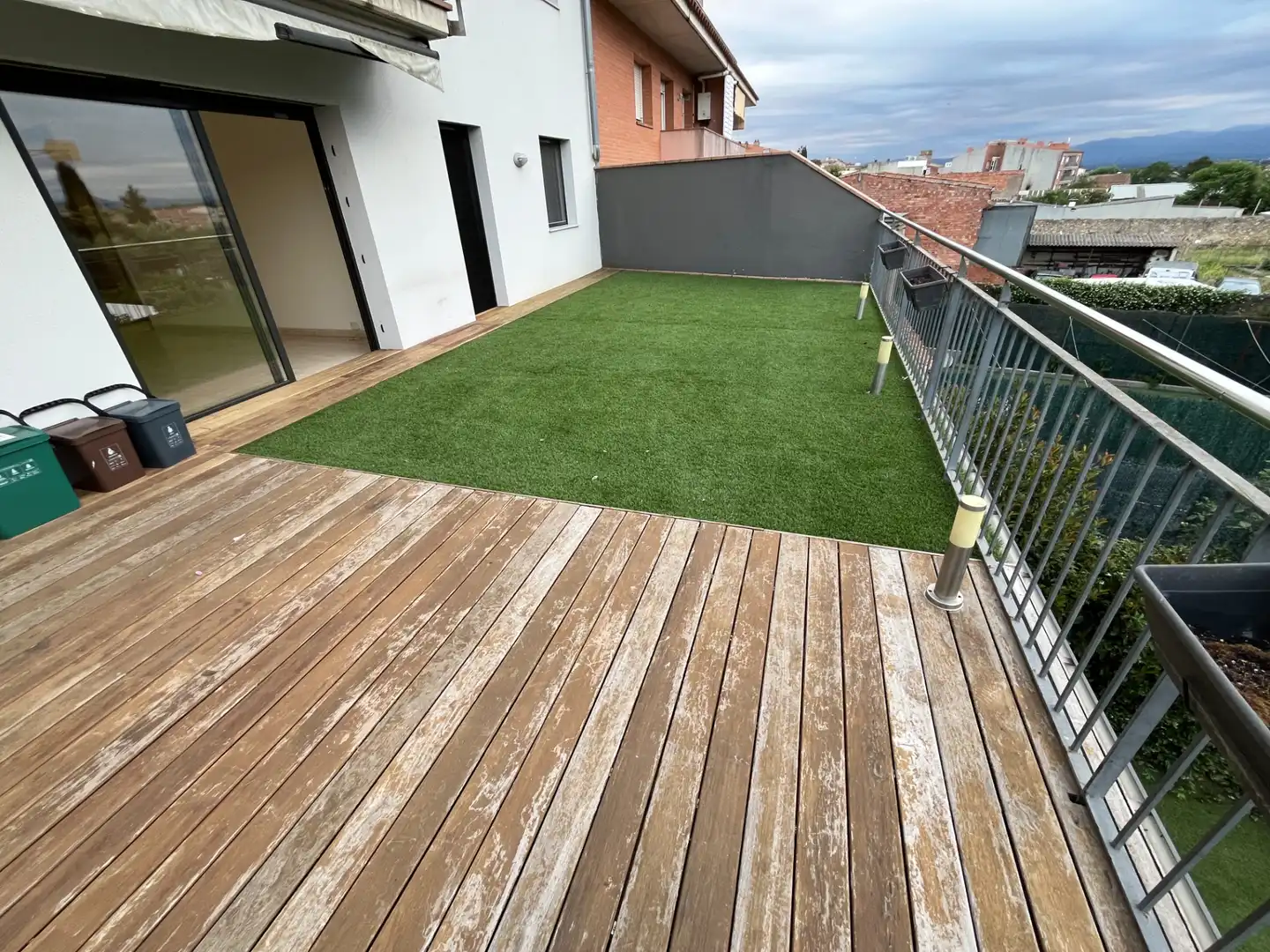Terrace of Flat for sale in Cassà de la Selva  with Air Conditioner, Heating and Parquet flooring