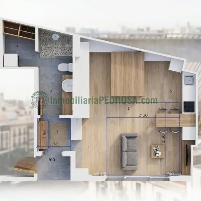 Loft en venda en Pontevedra Capital  amb Calefacció