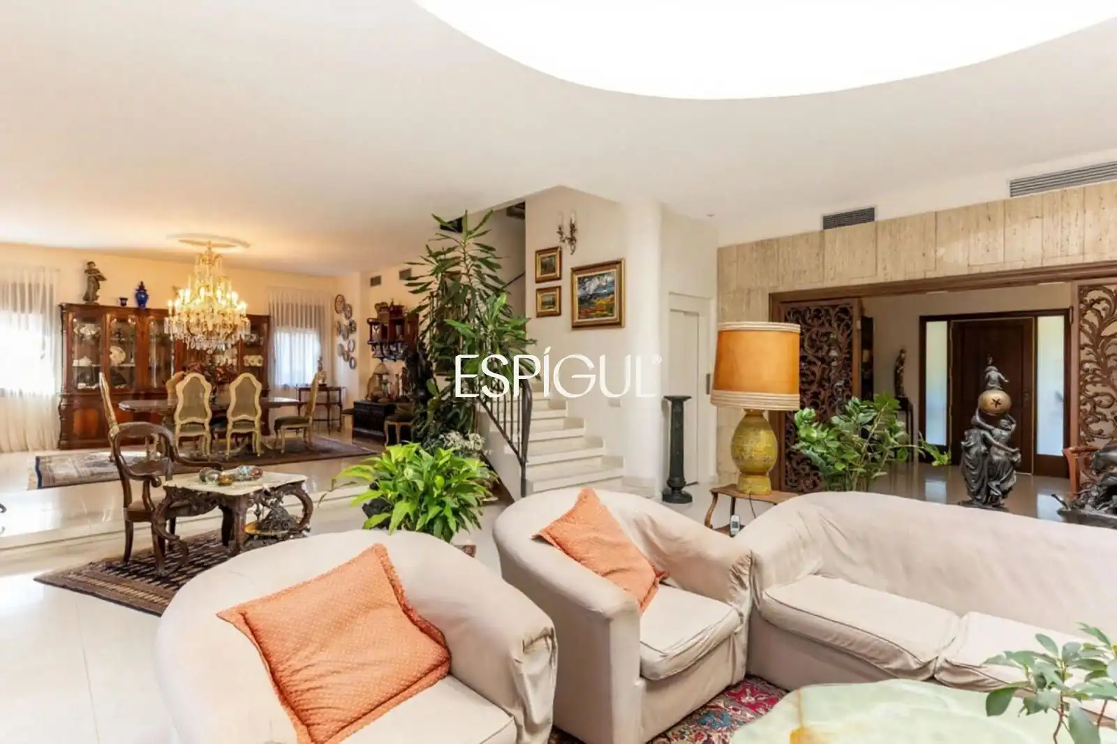 Sala de estar de Casa o chalet de alquiler en Sant Cugat del Vallès con Aire acondicionado, Calefacción y Jardín privado