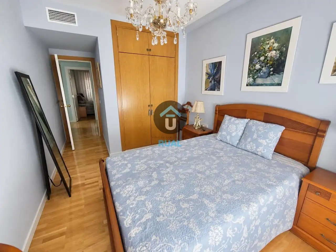 Schlafzimmer von Wohnung zur Miete in Madrid mit Klimaanlage, Heizung und Parkett