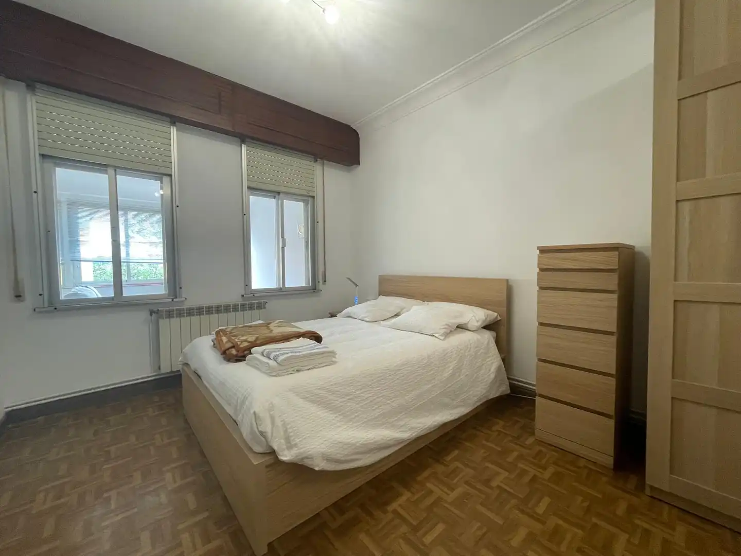 Bedroom of Flat for rent in Ferrol  with Heating, Terrace and Furnished