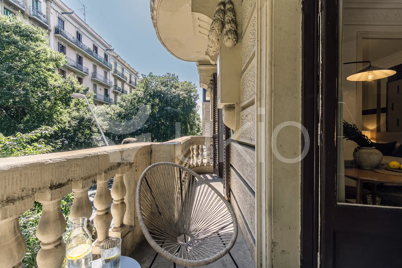 Schlafzimmer von Wohnungen zur Miete in Barcelona mit Heizung, Möbliert und Ofen