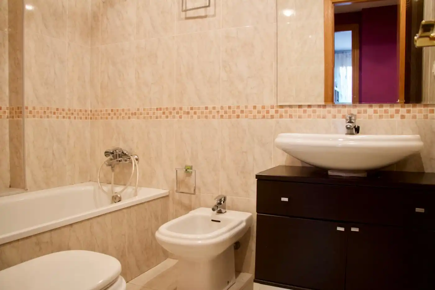 Bany de Apartament de lloguer en Moncada amb Aire condicionat, Parquet i Balcó