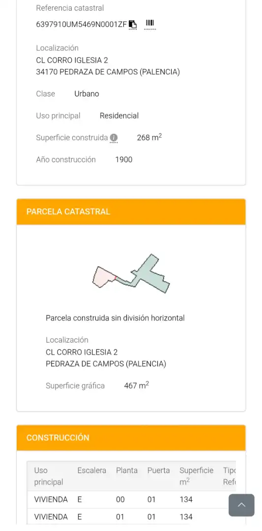 Vista exterior de Casa o xalet en venda en Pedraza de Campos amb Calefacció, Jardí privat i Traster