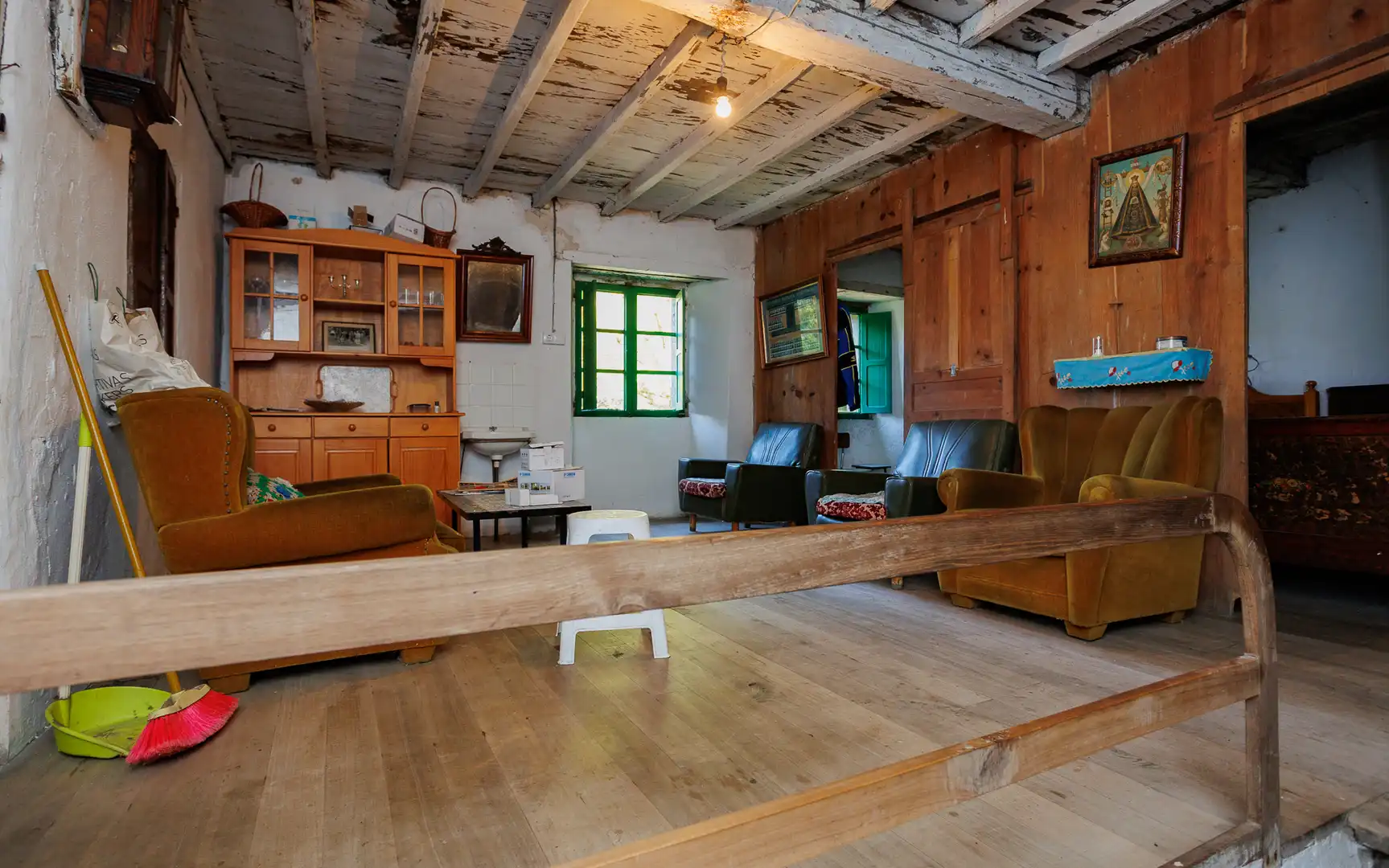 Sala de estar de Finca rústica en venta en Ourol con Amueblado