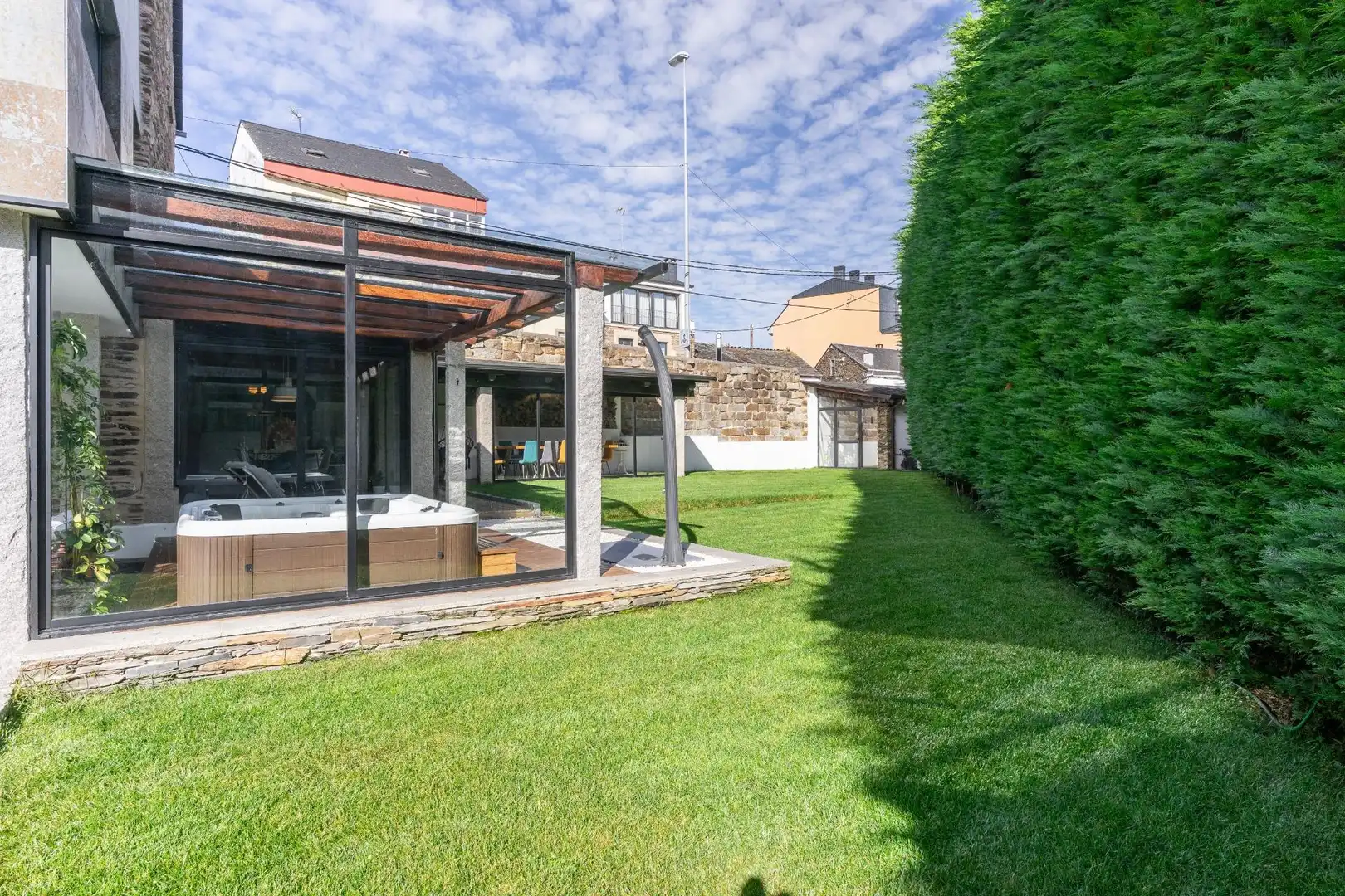 Terraza de Casa o chalet en venta en Lugo con Calefacción, Jardín privado y Jacuzzi