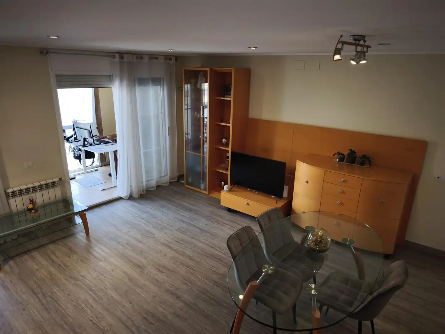 Sala d'estar de Casa o xalet en venda en Amposta amb Parquet, Terrassa i Moblat