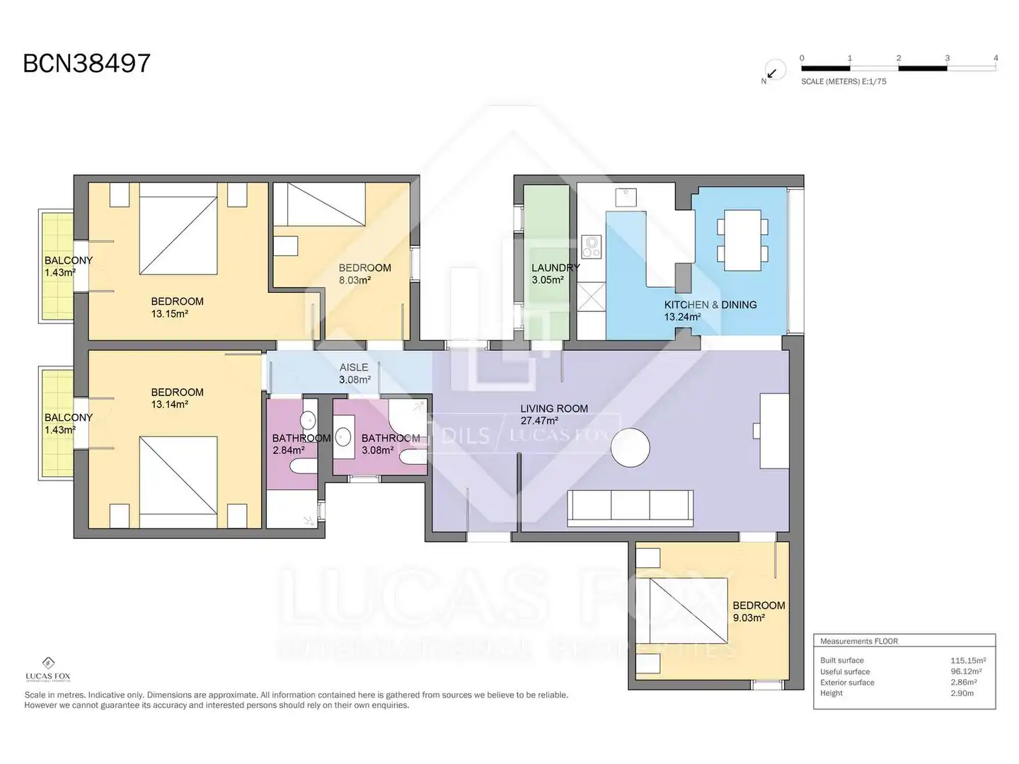 Piso en venta en Barcelona con Calefacción, Parquet y Amueblado
