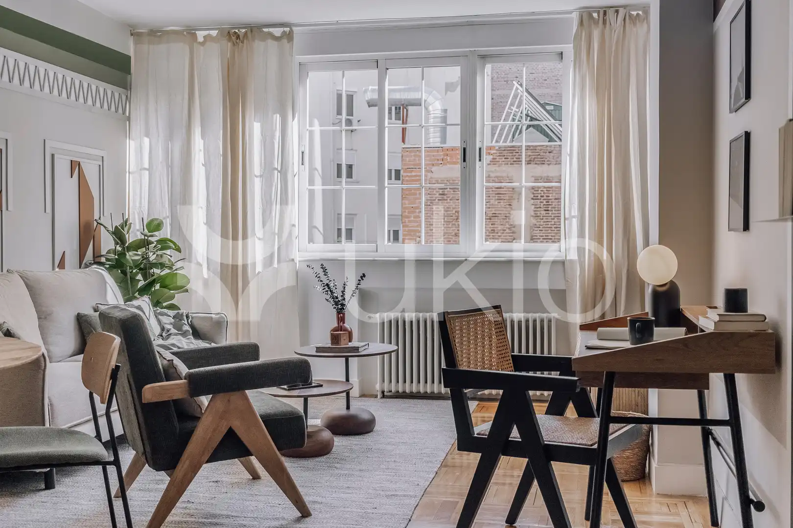 Sala d'estar de Apartament de lloguer en Barrio de Salamanca