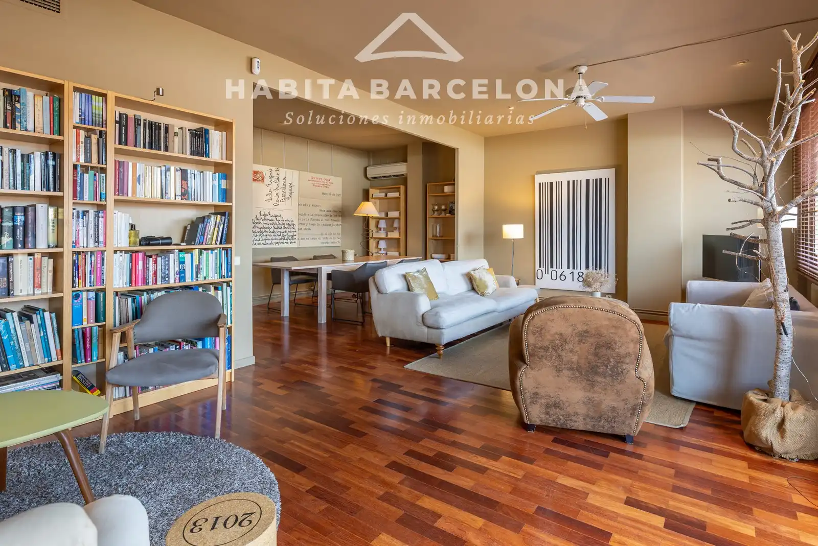 Sala de estar de Piso de alquiler en Barcelona con Aire acondicionado, Calefacción y Parquet