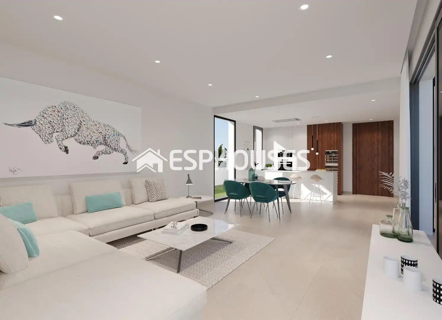 Living room of Houses for sale in Finestrat  with Air Conditioner, Swimming Pool and Balcony