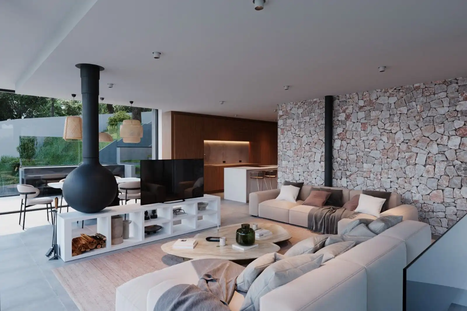 Living room of Houses for sale in Sant Feliu de Guíxols  with Air Conditioner, Heating and Terrace