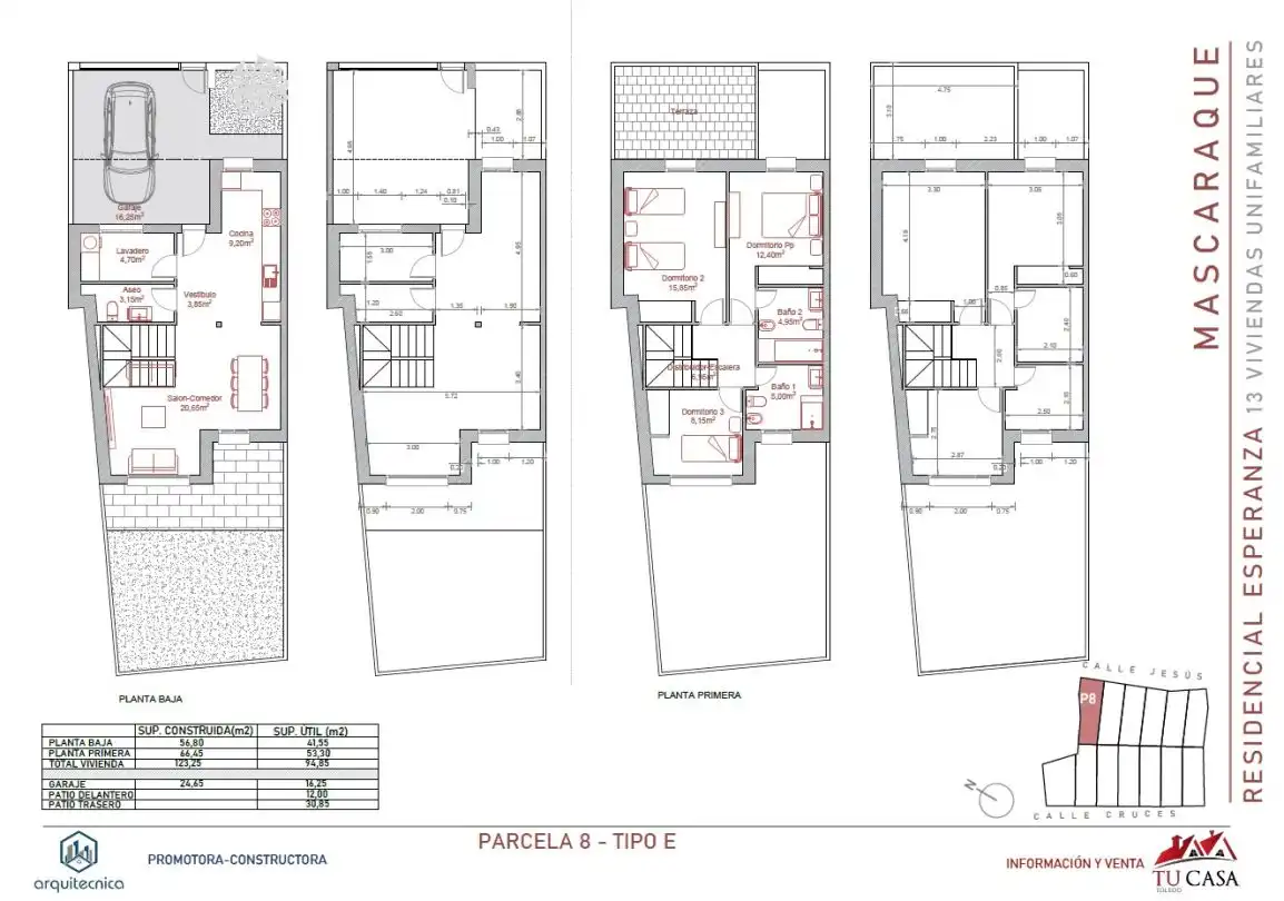 Einfamilien-Reihenhaus zum Verkauf in Mascaraque mit Klimaanlage, Heizung und Terrasse