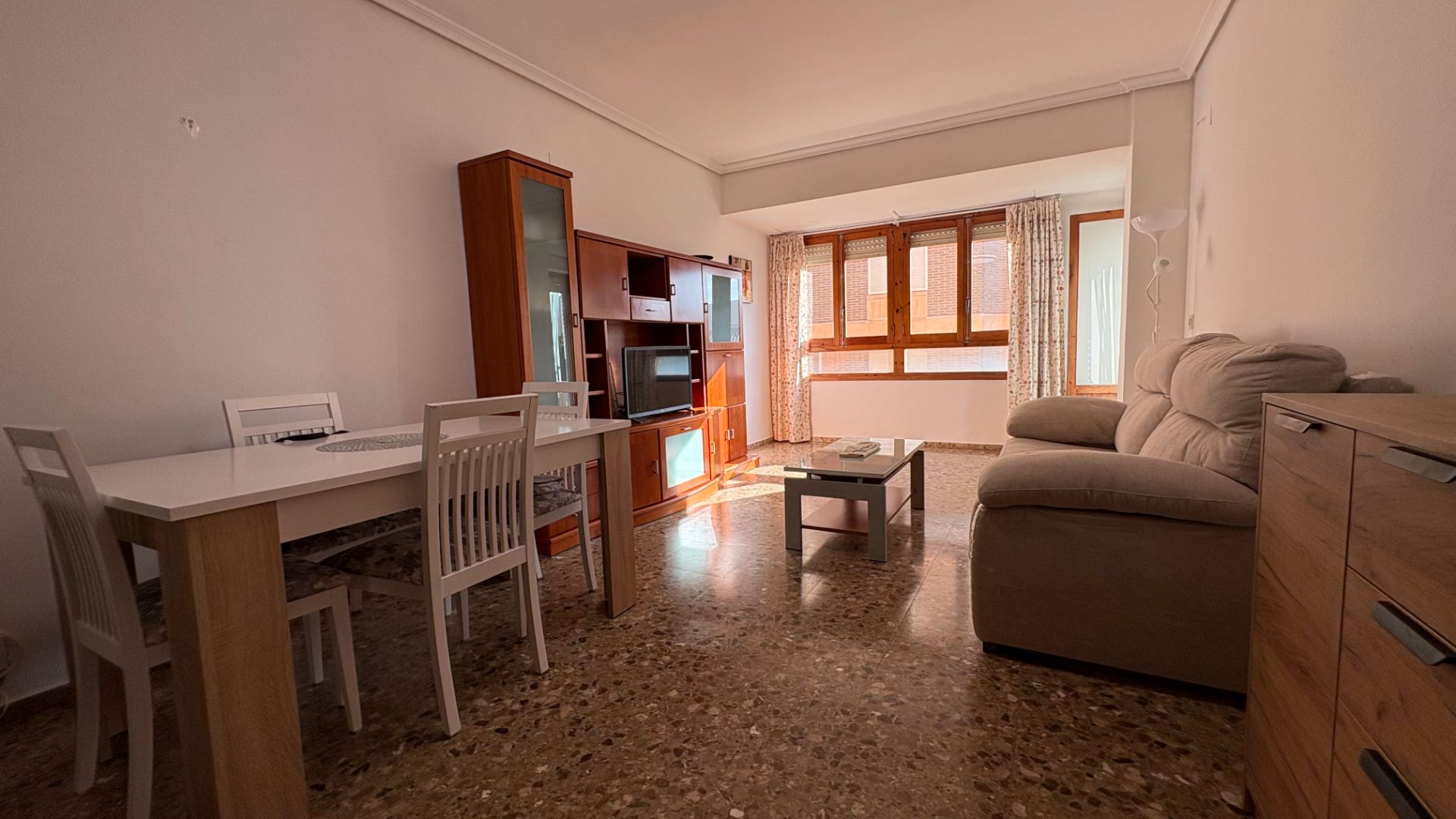Living room of Flat for sale in Almazora / Almassora  with Heating, Furnished and Balcony