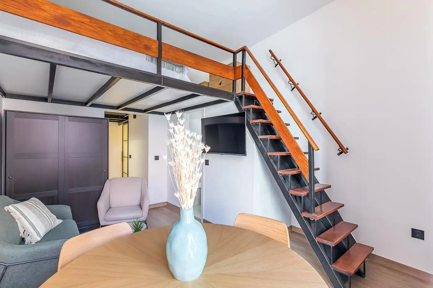 Terraza de Apartamento de alquiler en Madrid con Aire acondicionado, Calefacción y Amueblado