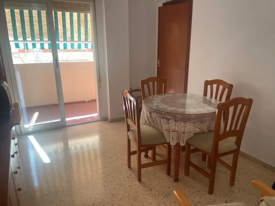 Dining room of Flat for rent in Gandia  with Air Conditioner, Terrace and Furnished