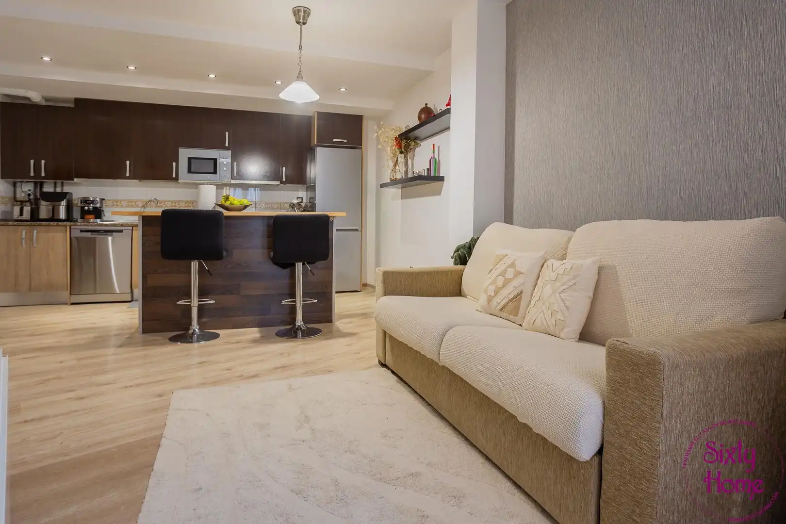 Living room of Flat for sale in Igriés  with Heating, Parquet flooring and Terrace