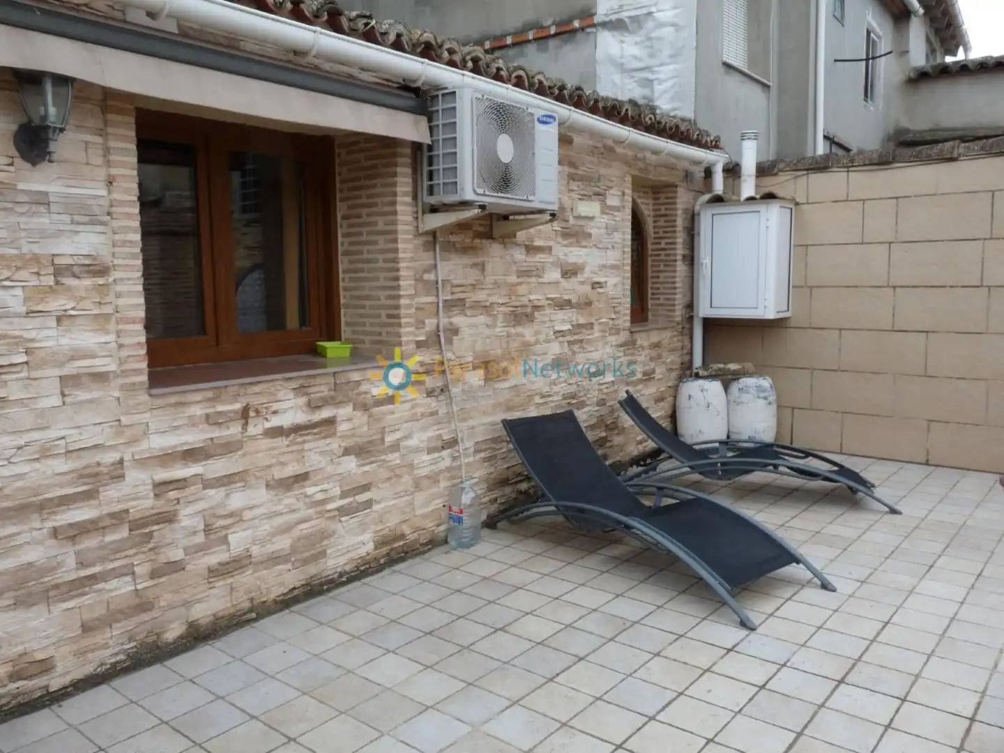Terrassa de Finca rústica en venda en El Palomar amb Aire condicionat, Calefacció i Jardí privat